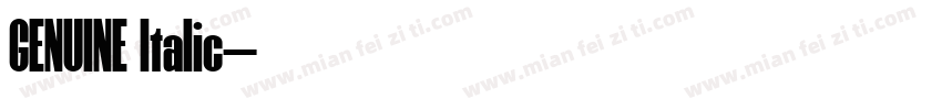 GENUINE Italic字体转换
